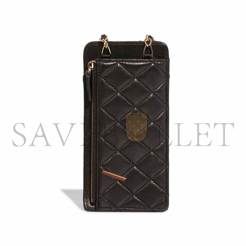 Ch**el timeless card holder crossbody bag lamb black (18*10*3cm)